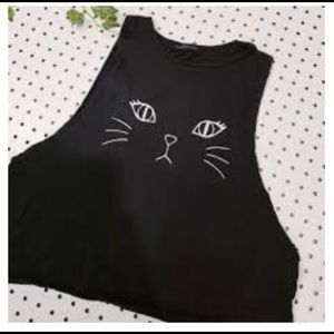 Black Cat Tank Top